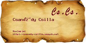 Csanády Csilla névjegykártya
