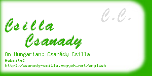 csilla csanady business card